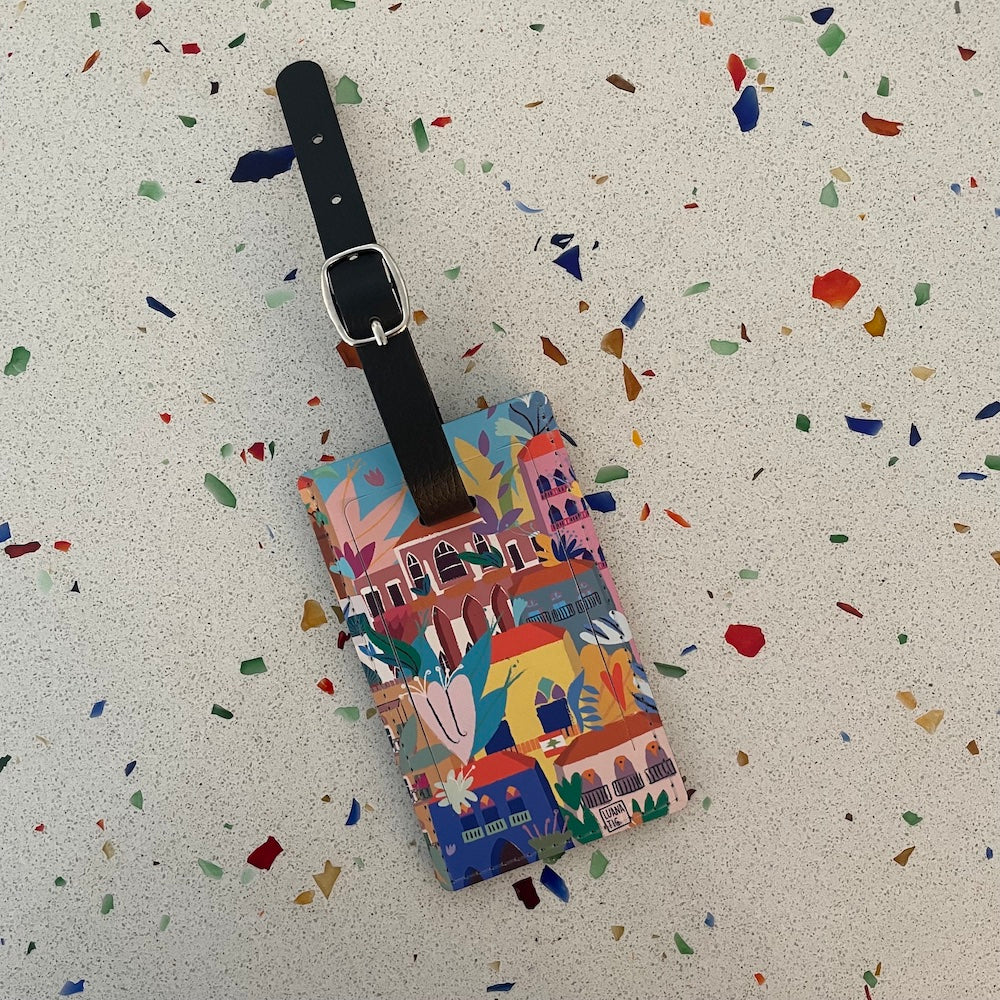 Luggage Tag Beirut Bloom by Luanatic بطاقة أمتعة حقيبة حقائب