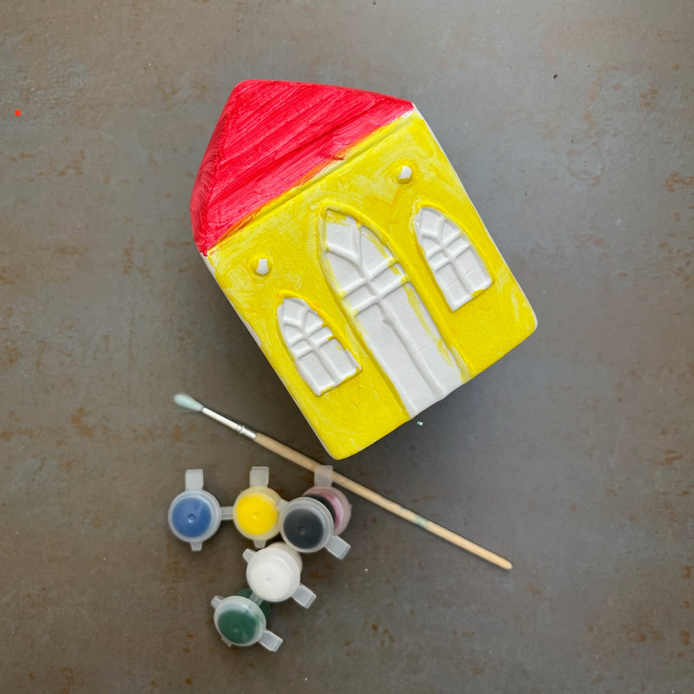 Lebanese Color Me Ceramic 3D Figurines Beit Yellow