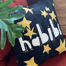 Load image into Gallery viewer, Embroidered Cushion Cover Habibi (حبيبي)
