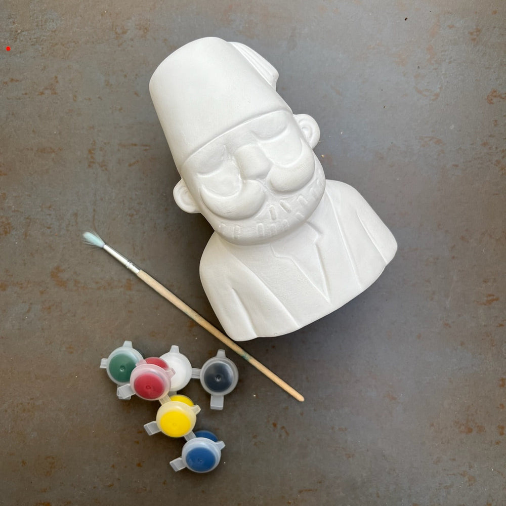 Lebanese Color Me Ceramic 3D Figurines Abou El Abed (أبو العبد)