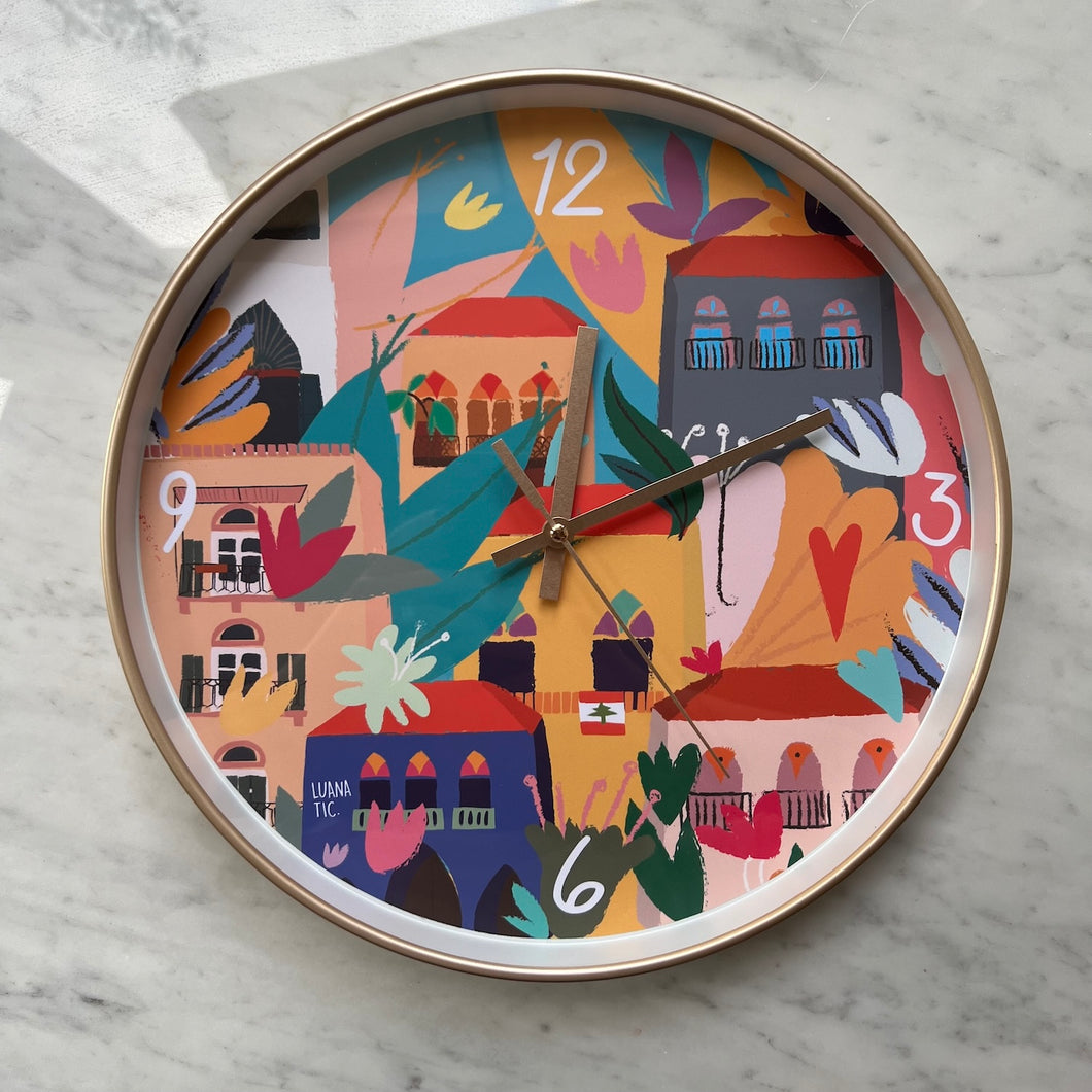 Wall Clock Beirut Bloom