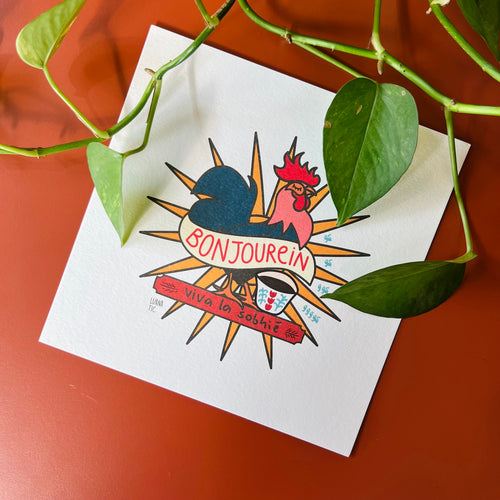 Printed Art Card Bonjourein