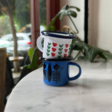 Load image into Gallery viewer, Enamel Espresso Mug Shaffeh (شفة)