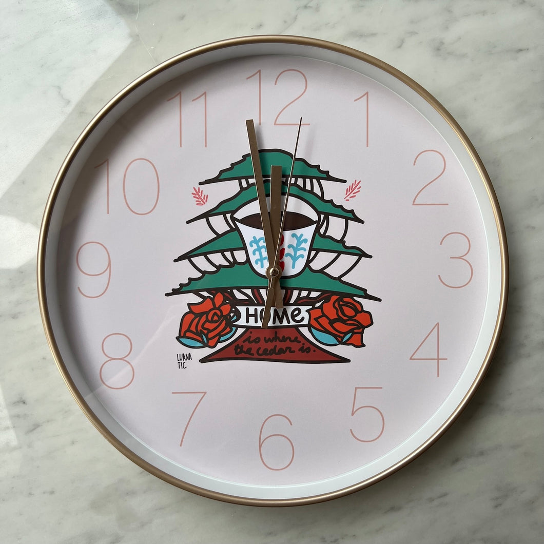 Wall Clock Home is Where the Cedar Is