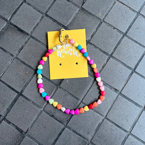 Chunky Colorful Hearts Necklace