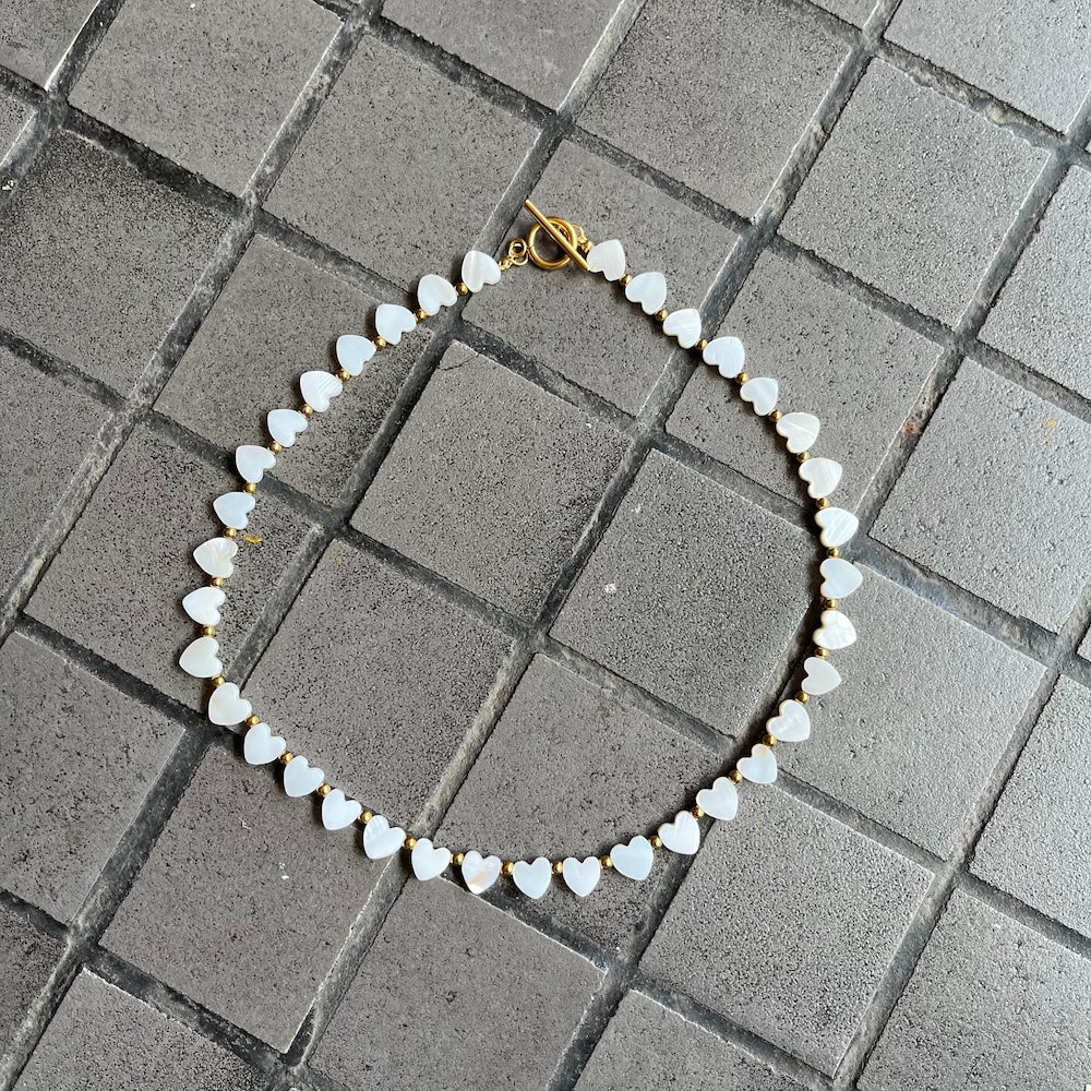White Hearts Necklace