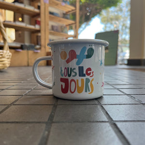 Enamel Mug قهوة Tous Les Jours