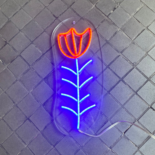 Neon Sign Flower Stem