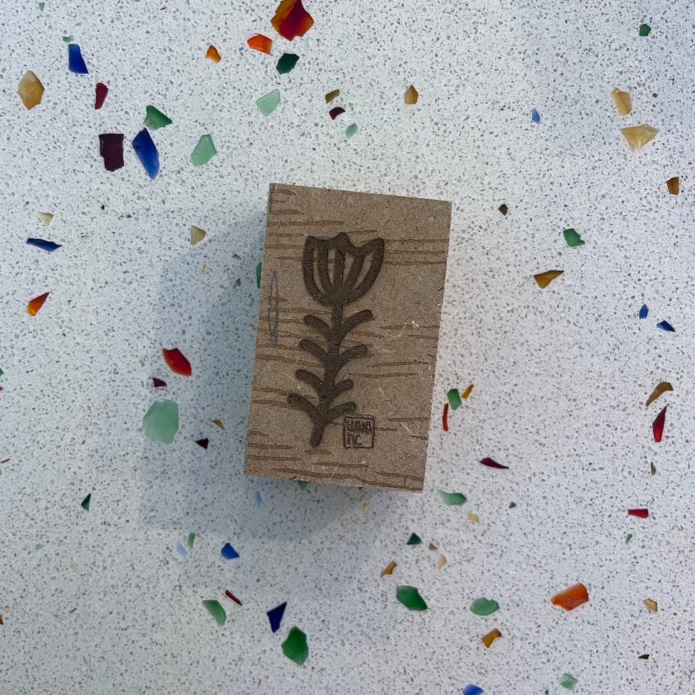 Wooden Stamp Flower Stem