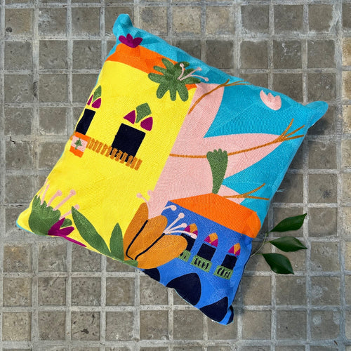 Embroidered Cushion Cover Beirut Bloom