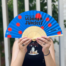 Load image into Gallery viewer, Bamboo Hand Fan Lebanon Sunsets