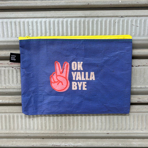 Woven Pouch Ok Yalla Bye