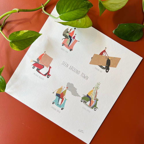 Printed Art Card Seen Around Town