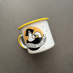 Enamel Mug Bonjour Tous Les Jours