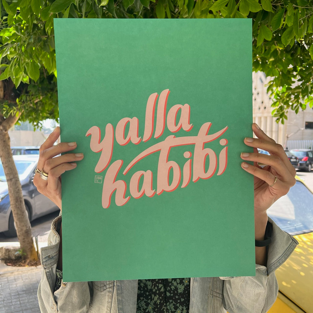 Printed Poster Yalla Habibi (يلّا حبيبي)
