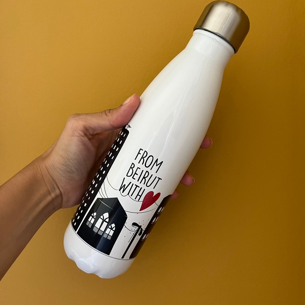 Water Bottle From Beirut with Love Silhouette Series (500ml)