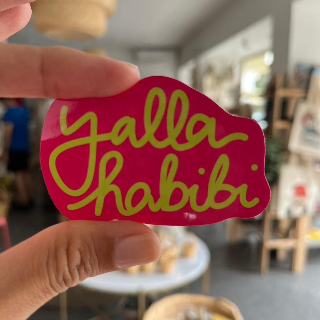 Vinyl Sticker Yalla Habibi (يلا حبيبي)