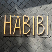 Load image into Gallery viewer, Neon Sign Habibi (حبيبي)