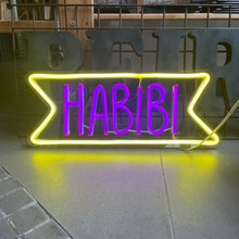 Load image into Gallery viewer, Neon Sign Habibi (حبيبي)