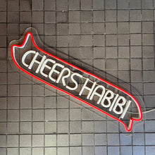 Load image into Gallery viewer, Neon Sign Cheers Habibi