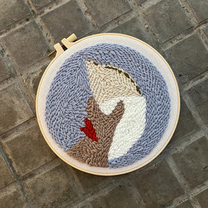 Punch Needle Embroidery Hoop Kit - Man'oucheh (منقوشة)