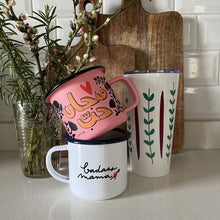 Load image into Gallery viewer, Enamel Mug Badass Mama