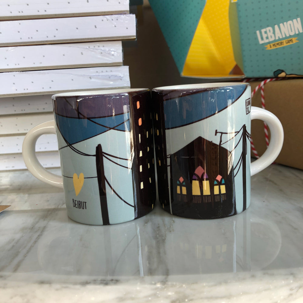 beirut lebanon starbucks coffee cup Mini Mug Beirut Love