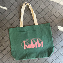 Load image into Gallery viewer, Colored Tote Bag Habibi (حبيبي) Green/Pink