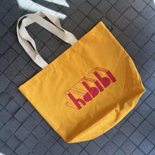 Load image into Gallery viewer, Colored Tote Bag Habibi (حبيبي) Yellow/Cherry