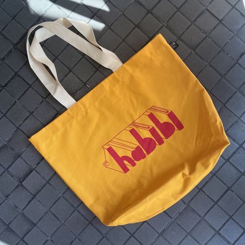 Colored Tote Bag Habibi (حبيبي) Yellow/Cherry