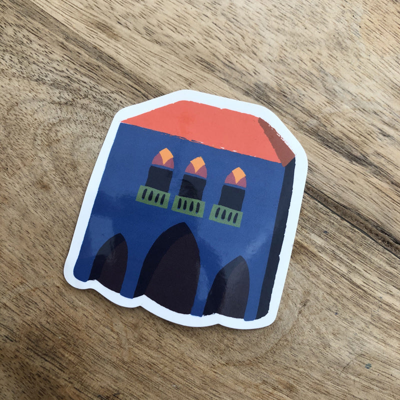 Vinyl Sticker Blue House