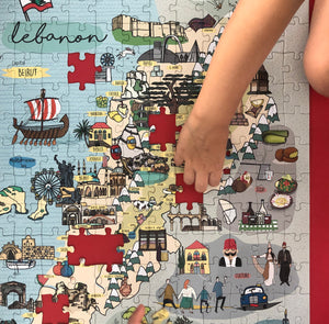 Puzzle Lebanon Map - 180 Pieces